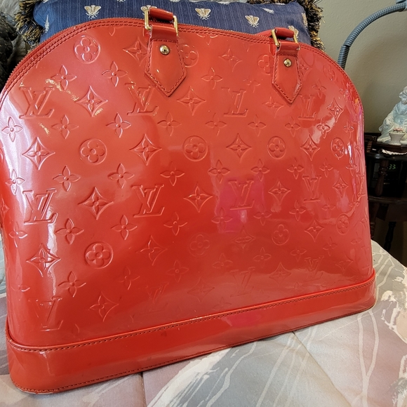 Louis Vuitton Red/Pink Epi Alma Satchel Handbag Satchel GM - Picture 16 of 16